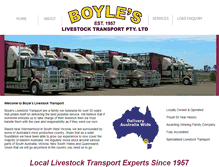 Tablet Screenshot of boyleslivestock.com.au